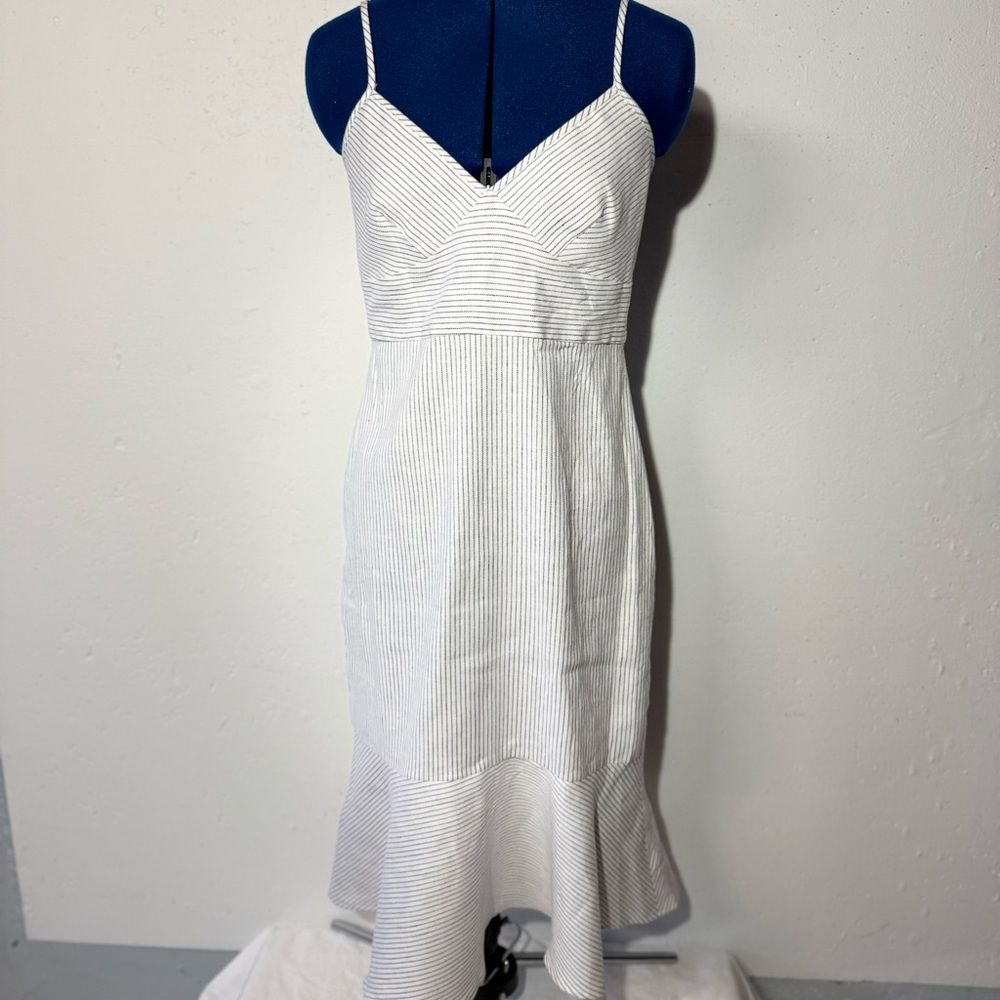 NWT Banana Republic White Striped Dress
